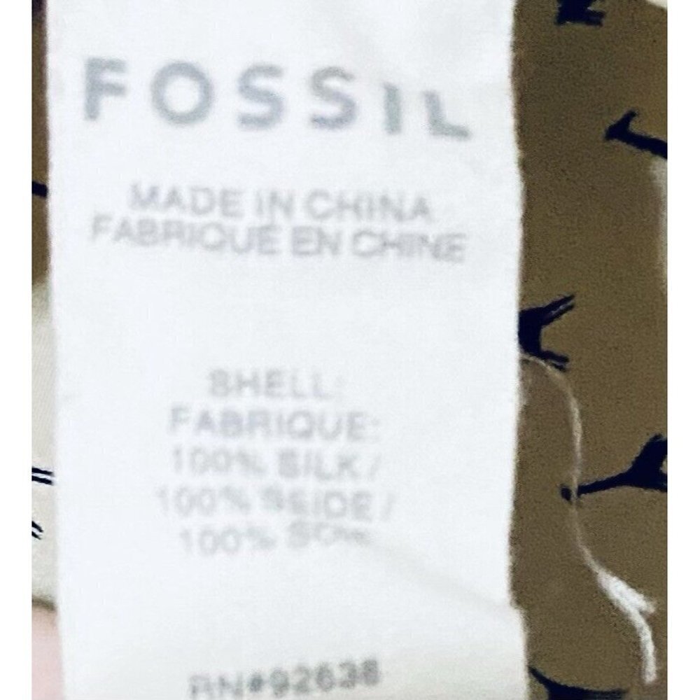 Fossil Womens Small Giraffe Print Button Up Top S… - image 6
